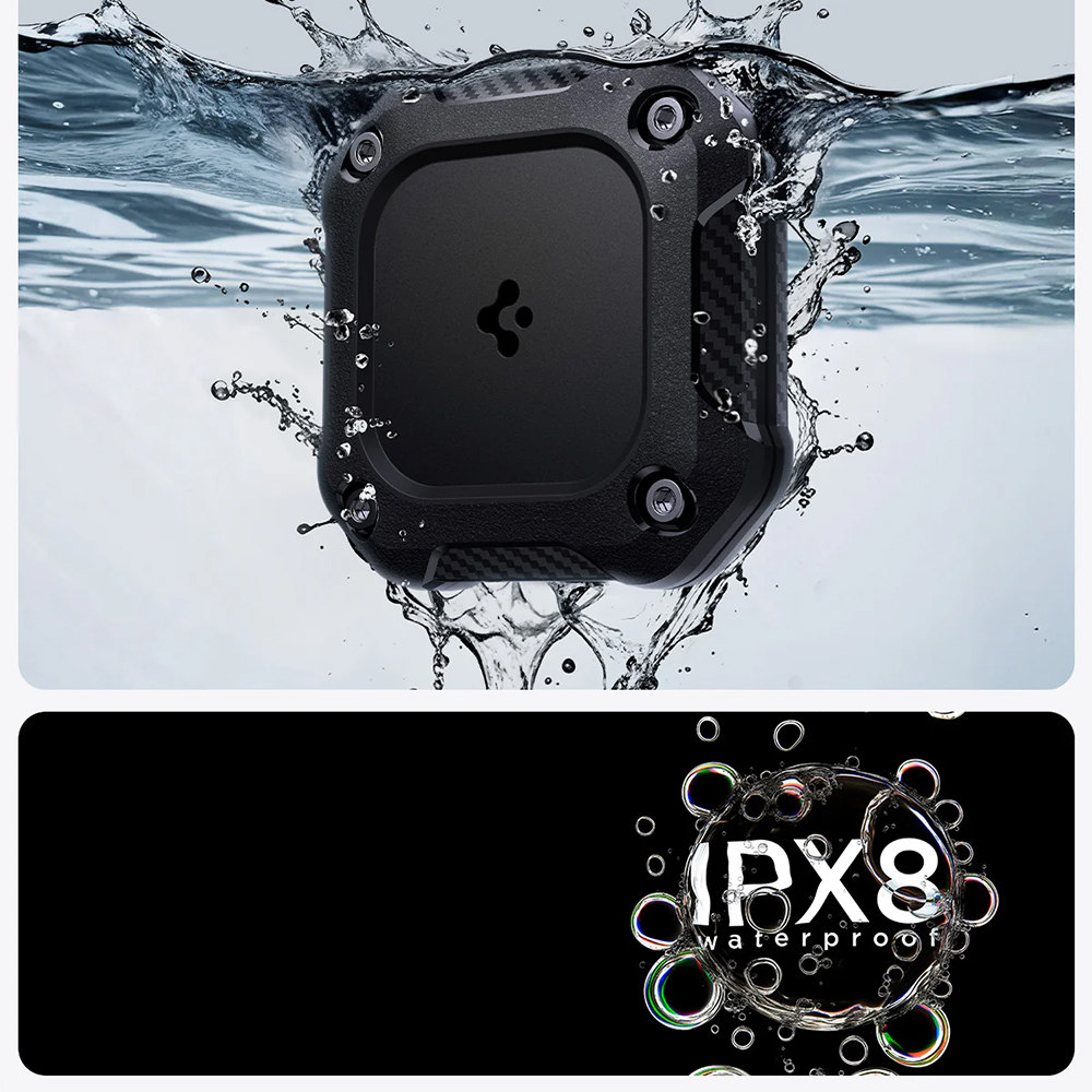 Spigen Tough Armor, zabezpieczenie dla AirTaga, codzienna ochrona, praktyczne rozwiązanie, czarne
