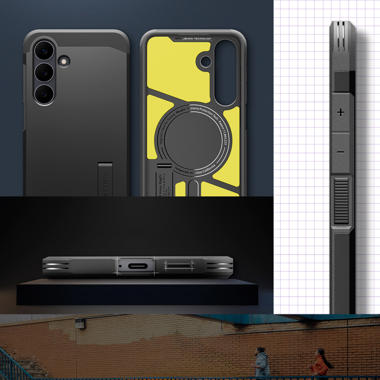 Etui Spigen Tough Armor Mag MagSafe do Galaxy S25 FE, czarne