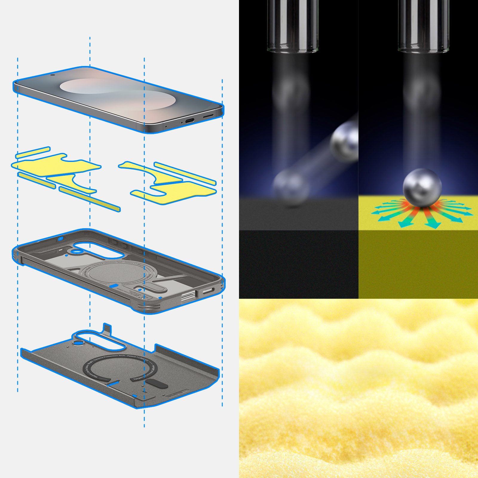 Etui Spigen Tough Armor Mag MagSafe do Galaxy S25 FE, szare