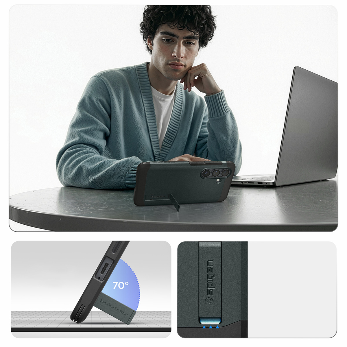 Etui Spigen Tough Armor Mag MagSafe do Samsung Galaxy S26 Plus, zielone