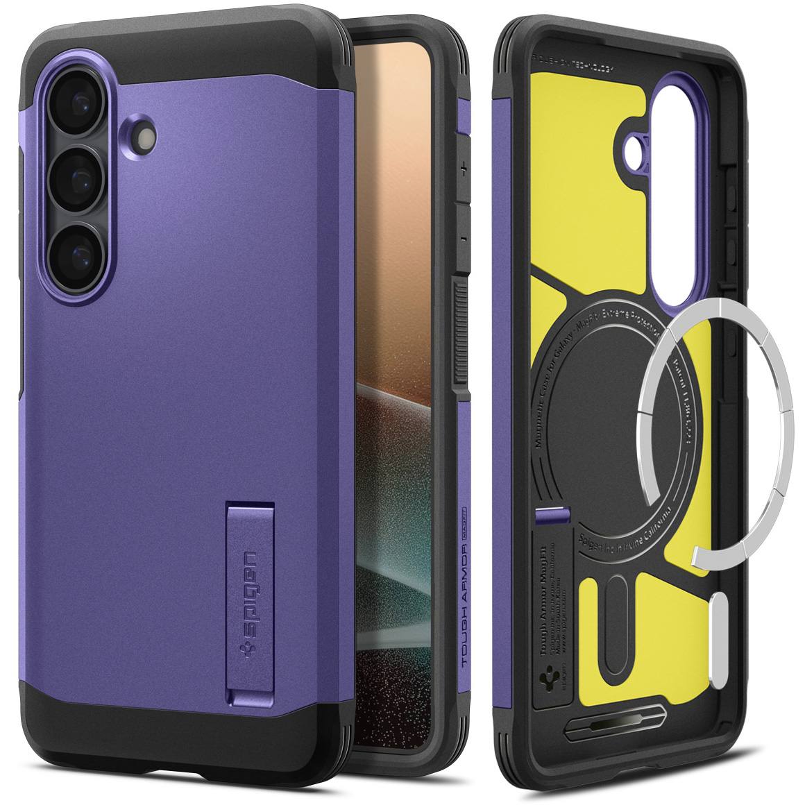 Etui Spigen Tough Armor Mag MagSafe do Samsung Galaxy S26 Plus, fioletowe
