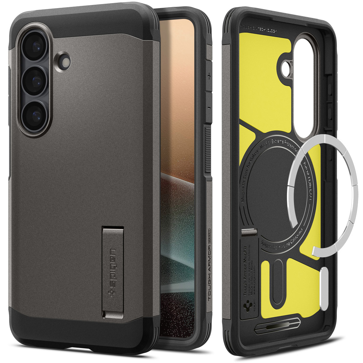 Etui Spigen Tough Armor Mag MagSafe do Samsung Galaxy S26 Plus, szare