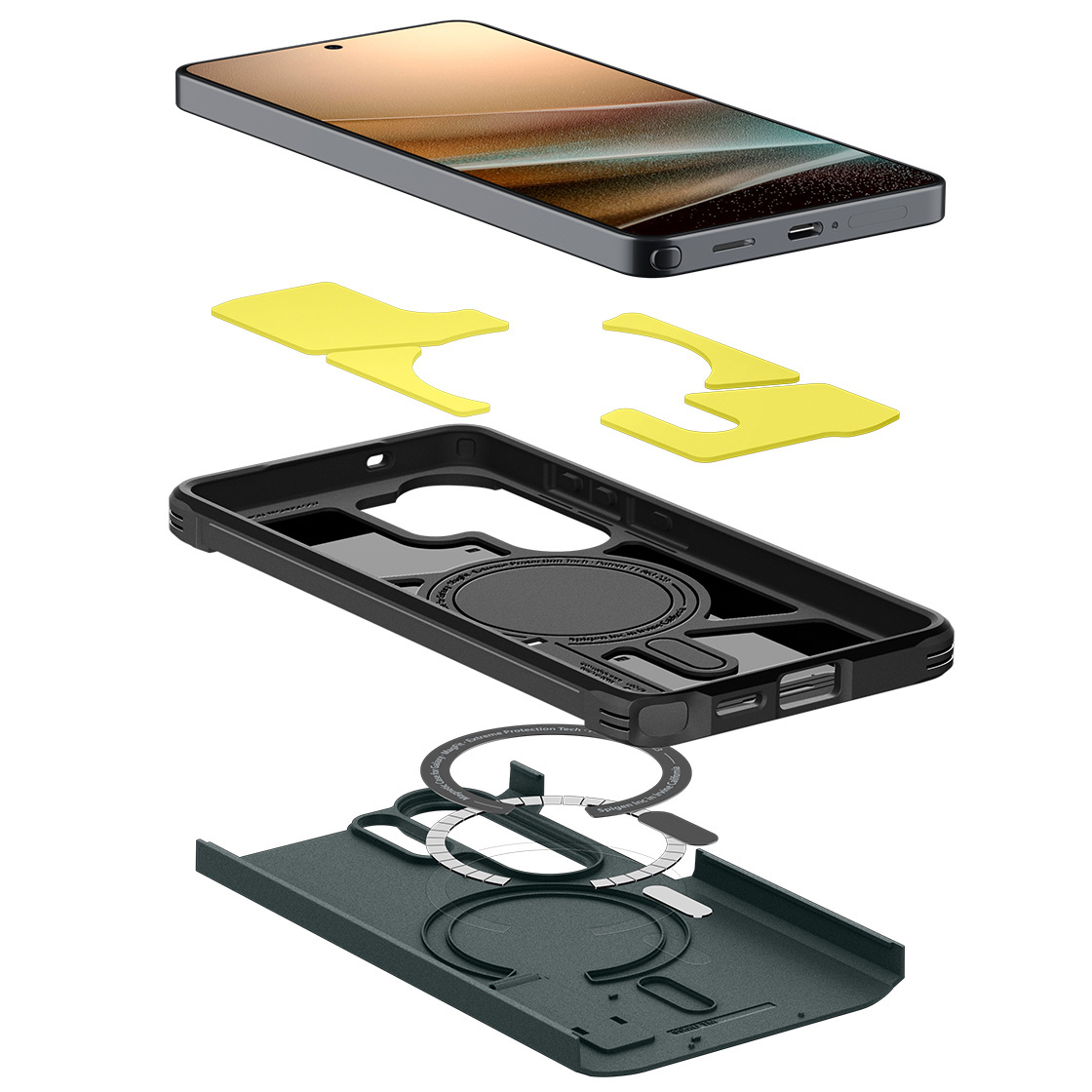 Etui Spigen Tough Armor Mag MagSafe do Samsung Galaxy S26 Ultra, zielone