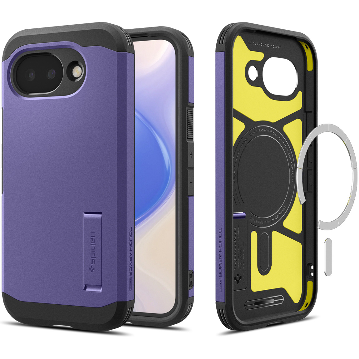 Etui Spigen Tough Armor Mag MagSafe do Google Pixel 10a, fioletowe
