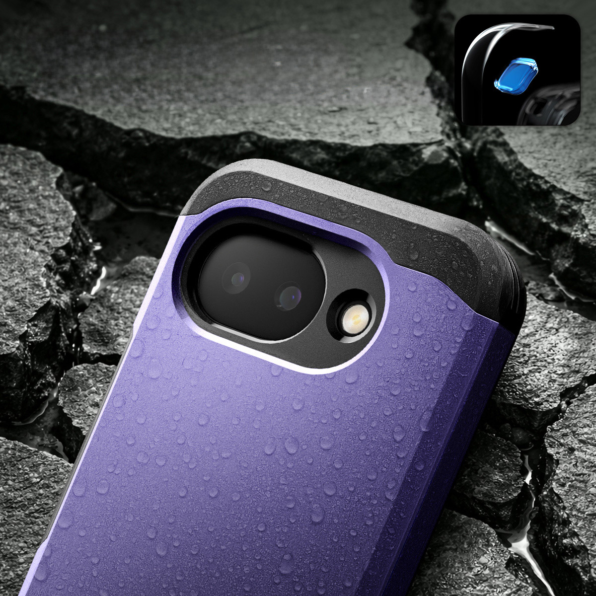 Etui Spigen Tough Armor Mag MagSafe do Google Pixel 10a, fioletowe