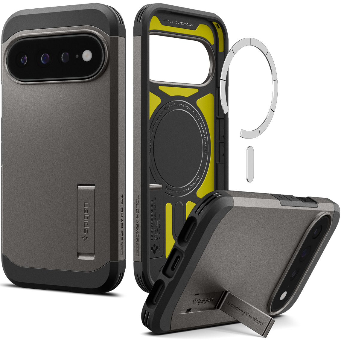 Etui Spigen Tough Armor Mag MagSafe do Google Pixel 11 Pro XL, szare