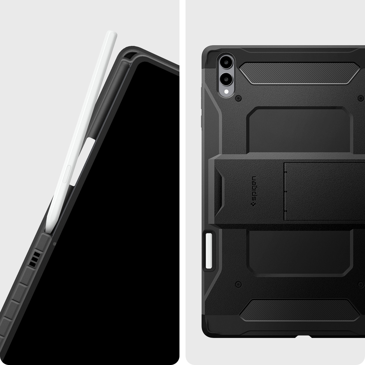 Oryginalne etui pancerne od marki Spigen z serii Tough Armor Pro dla Galaxy Tab S11, czarne