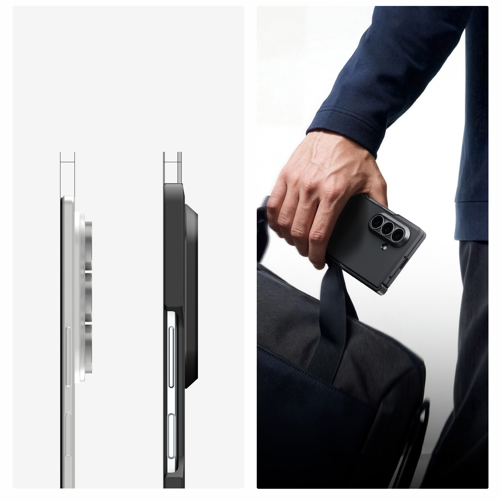 Etui Spigen Tough Armor Pro Mag do MagSafe do Galaxy Z Fold8 Ultra, czarne