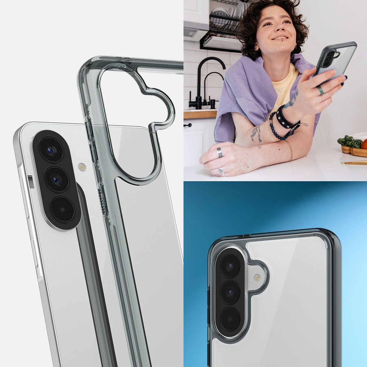Etui Spigen Ultra Hybrid do Samsung Galaxy A57 5G, przezroczysto-przydymione