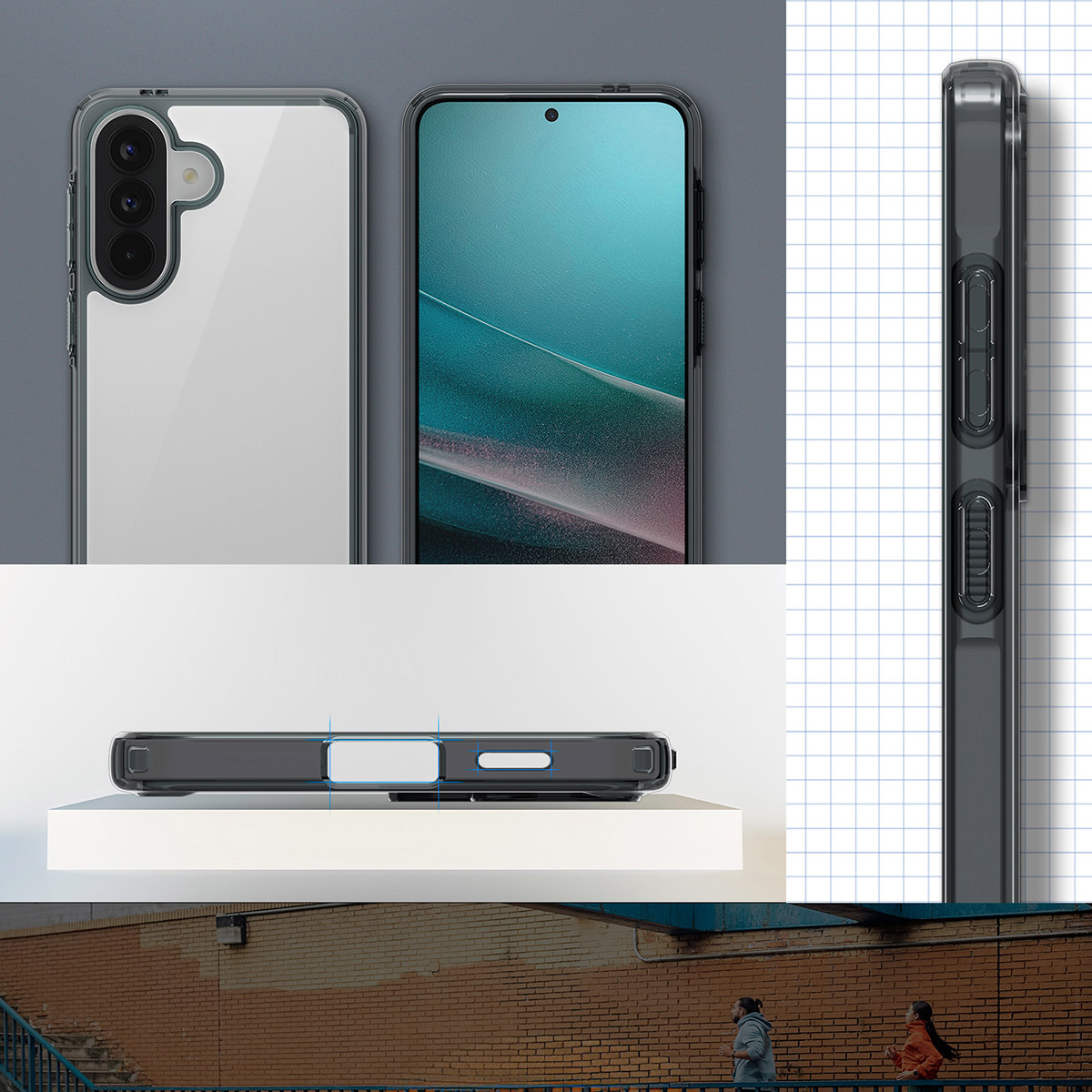 Etui Spigen Ultra Hybrid do Samsung Galaxy A57 5G, przezroczysto-przydymione
