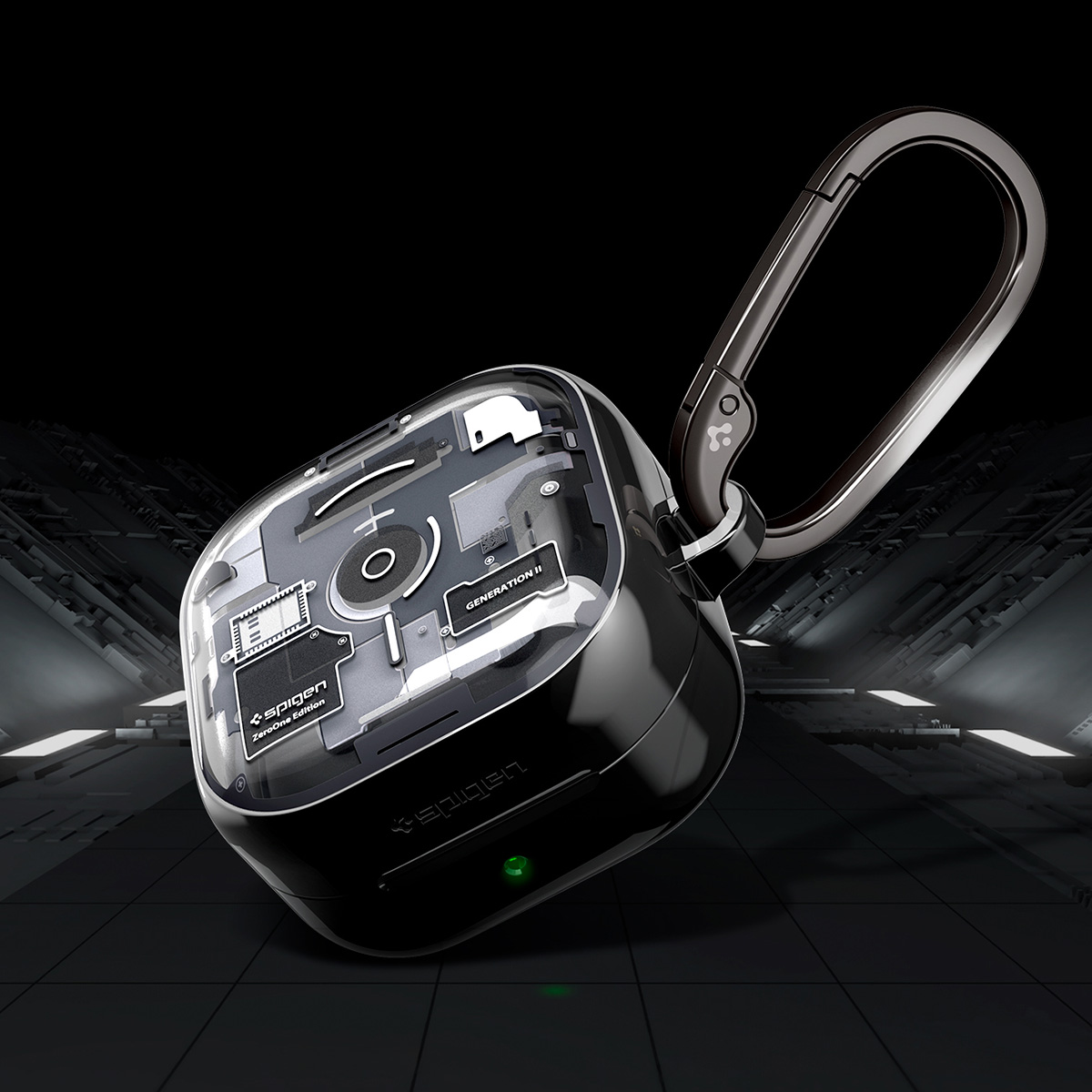 Etui Spigen Ultra Hybrid do Galaxy Buds 4 / 4 Pro, przydymione-szare (Zero One)
