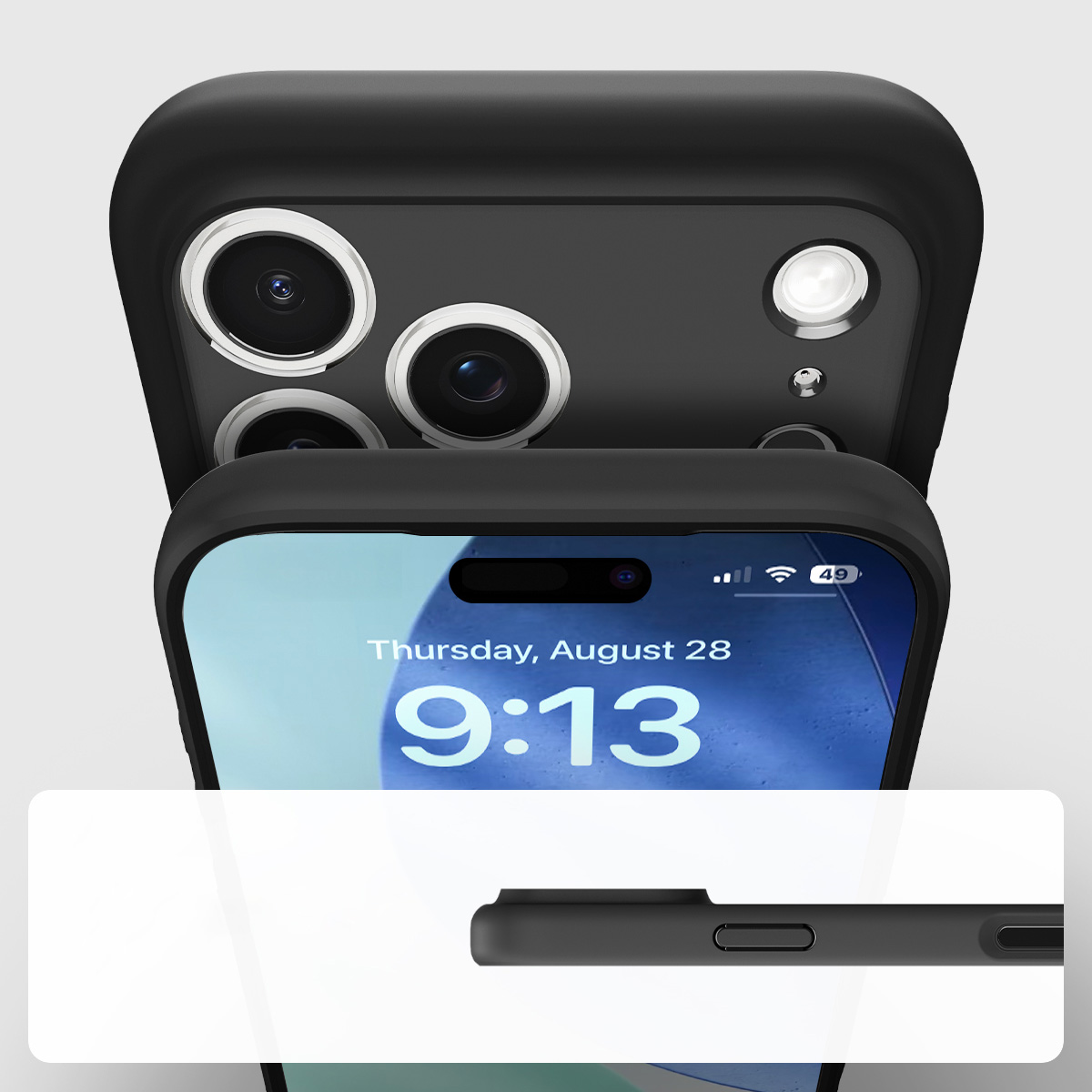 Etui Spigen Ultra Hybrid do Apple iPhone 17 Pro, przezroczysto-czarne
