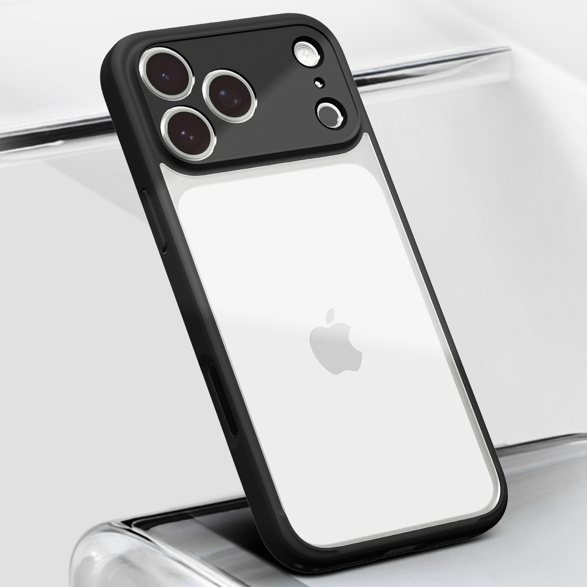 Etui Spigen Ultra Hybrid do Apple iPhone 17 Pro, przezroczysto-czarne
