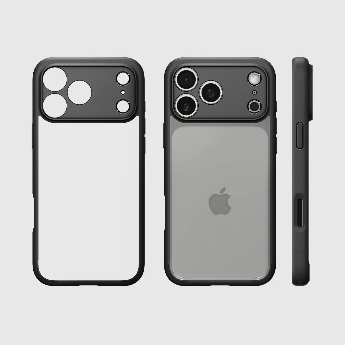 Etui Spigen Ultra Hybrid do Apple iPhone 17 Pro, przezroczysto-czarne
