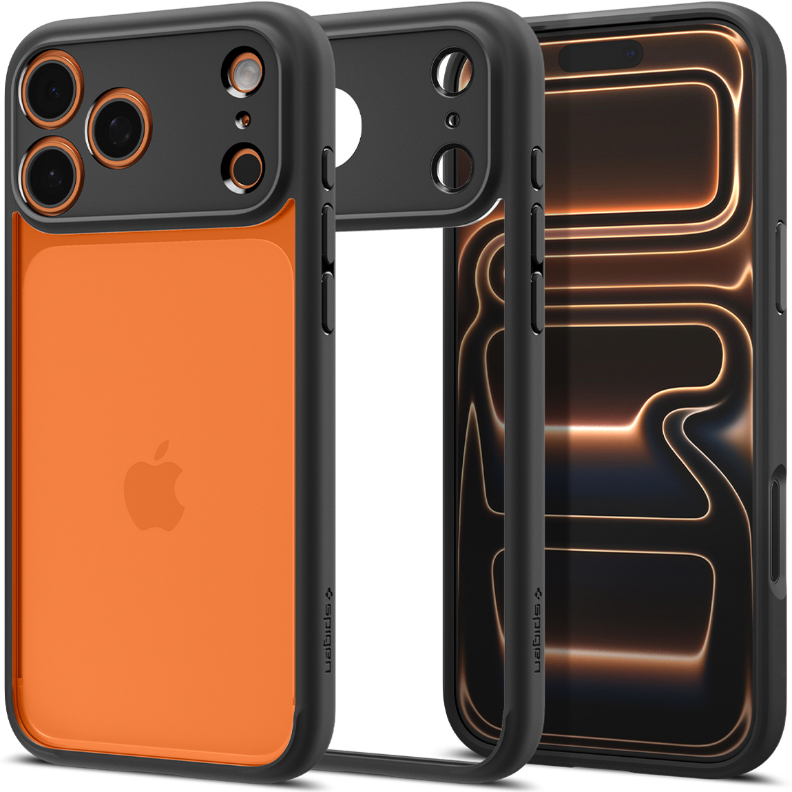 Etui Spigen Ultra Hybrid do Apple iPhone 17 Pro Max, przezroczysto-czarne