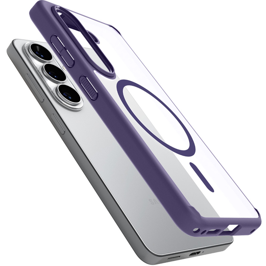 Etui Spigen Ultra Hybrid Mag z MagSafe do Samsung Galaxy S26, przezroczysto-fioletowe