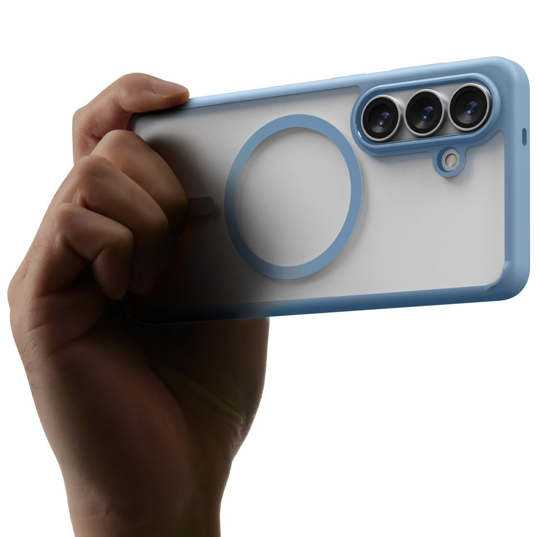 Etui Spigen Ultra Hybrid Mag z MagSafe do Samsung Galaxy S26, przezroczysto-niebieskie