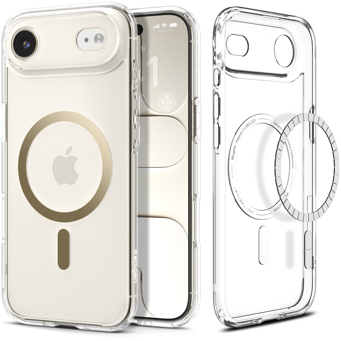 Etui Spigen Ultra Hybrid Mag z MagSafe do Apple iPhone Air, przezroczysto-złote