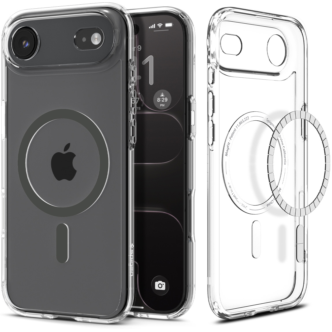 Etui Spigen Ultra Hybrid Mag z MagSafe do Apple iPhone Air, przezroczysto-szare