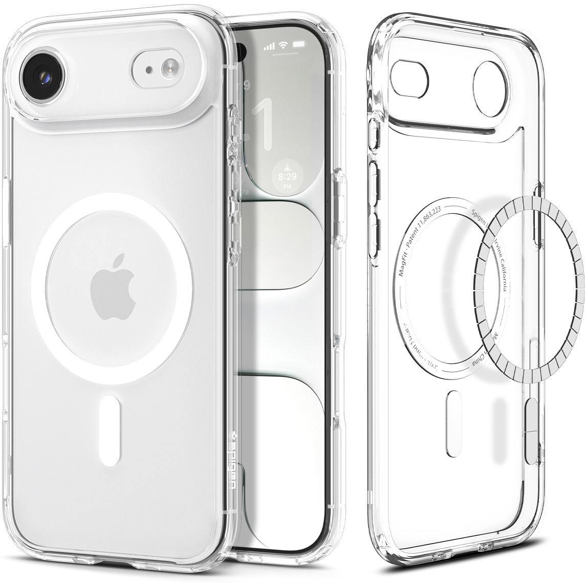 Etui Spigen Ultra Hybrid Mag z MagSafe do Apple iPhone Air, przezroczysto-białe