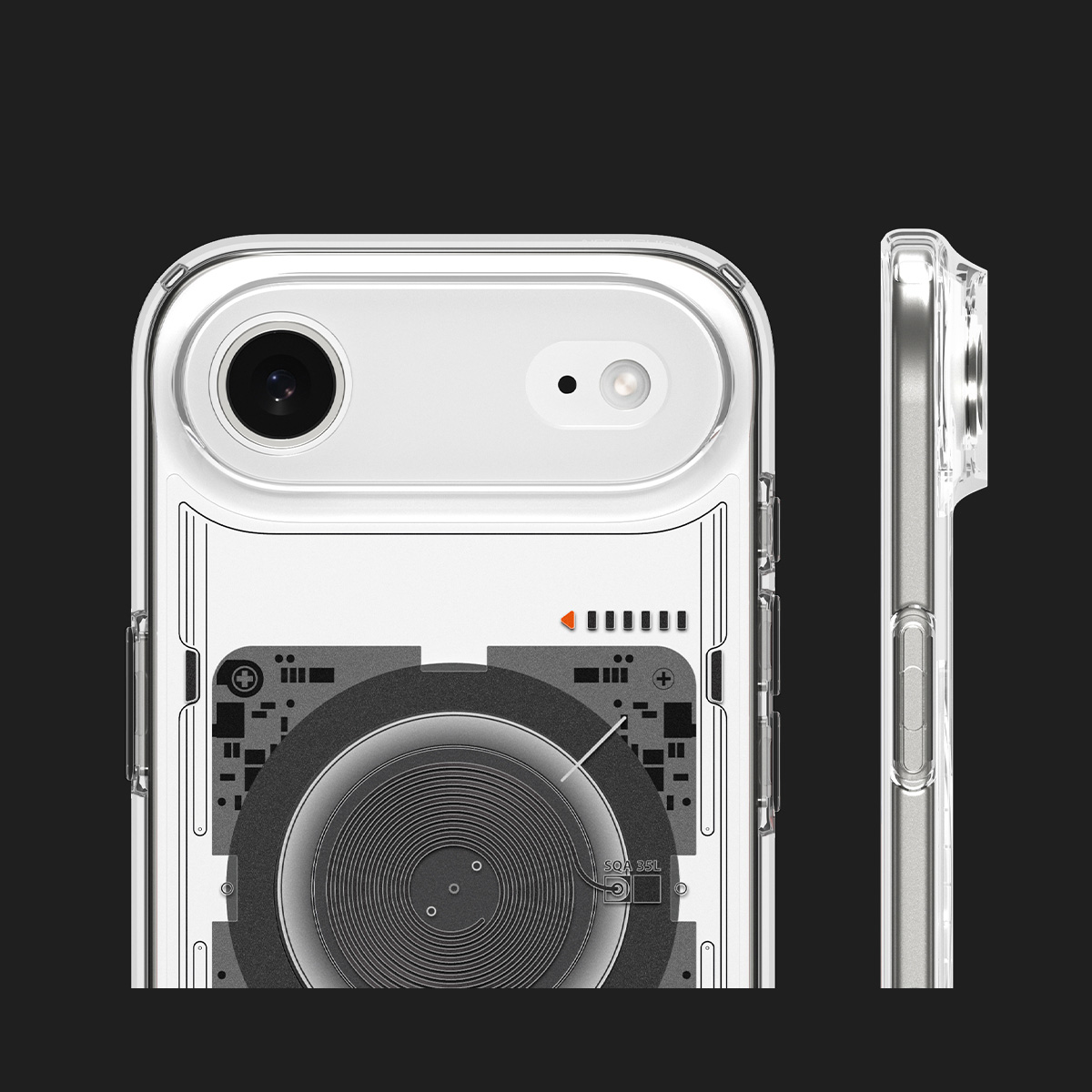 Etui Spigen Ultra Hybrid Mag z MagSafe do Apple iPhone Air, przezroczysto-wzorzyste (Neo One)