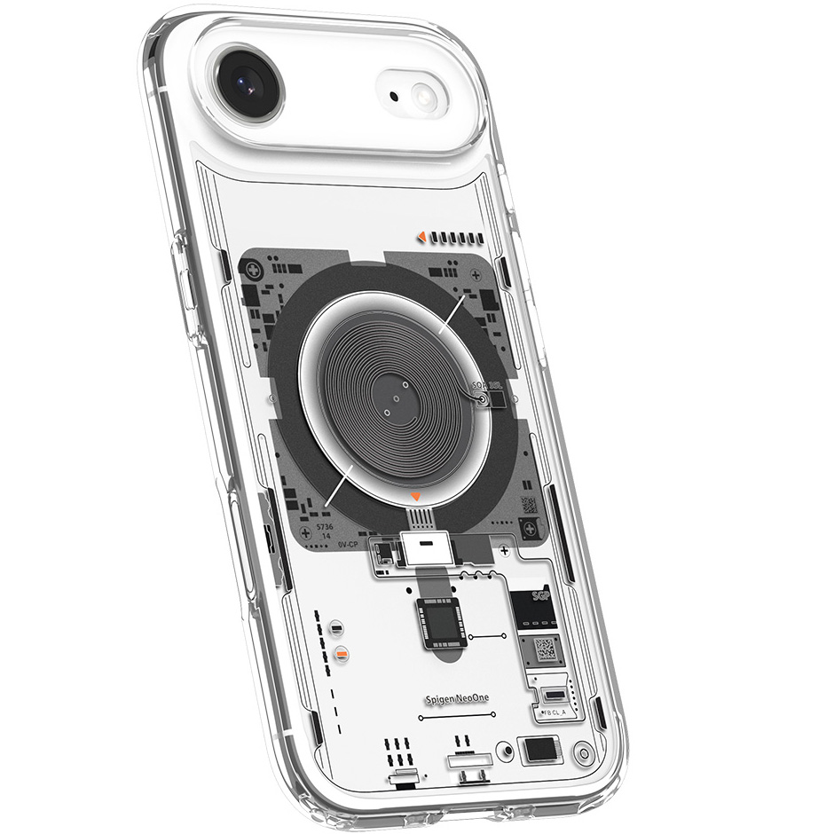 Etui Spigen Ultra Hybrid Mag z MagSafe do Apple iPhone Air, przezroczysto-wzorzyste (Neo One)