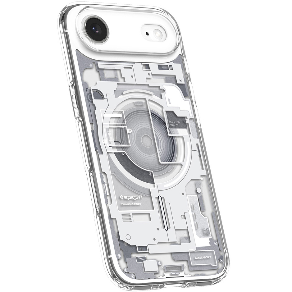Etui Spigen Ultra Hybrid Mag z MagSafe do Apple iPhone Air, biało-szare (Zero One)