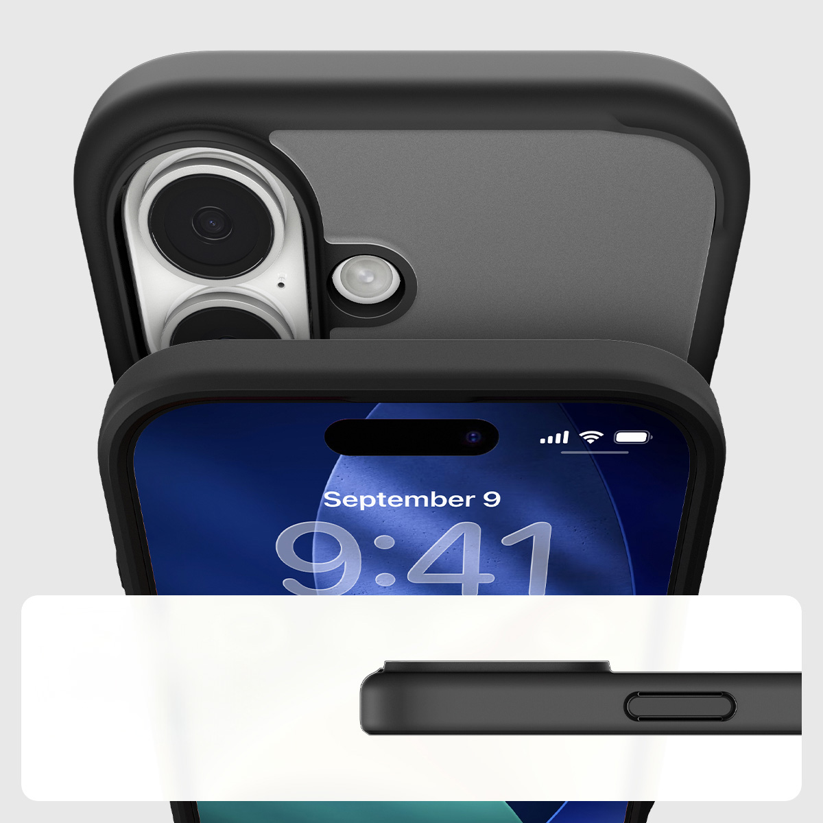 Etui Spigen Ultra Hybrid Mag z MagSafe do Apple iPhone 17, półprzezroczysto-czarne