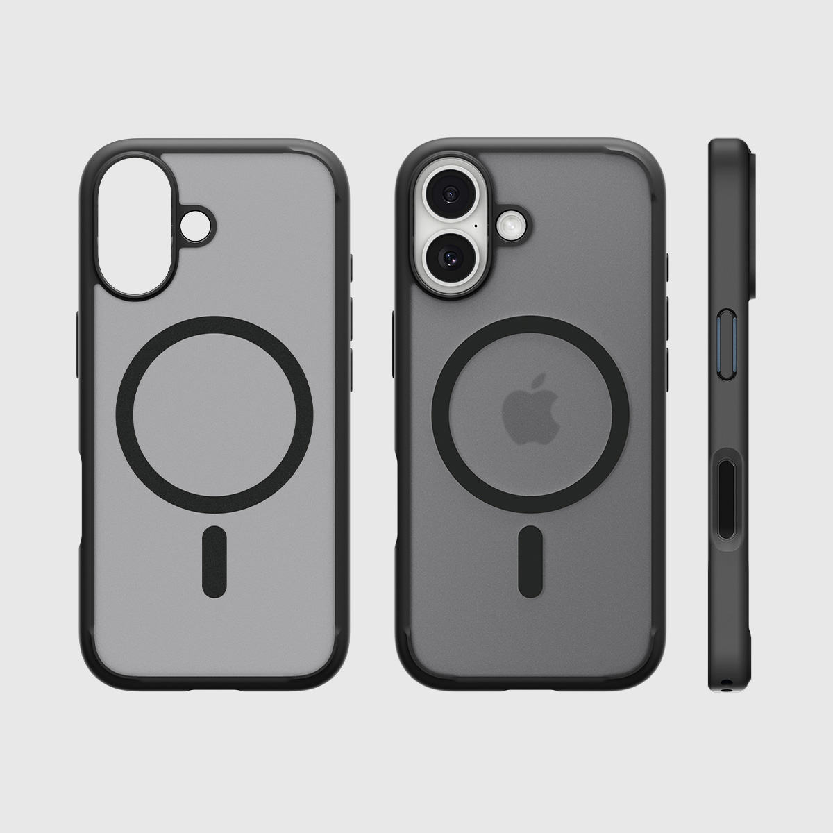 Etui Spigen Ultra Hybrid Mag z MagSafe do Apple iPhone 17, półprzezroczysto-czarne