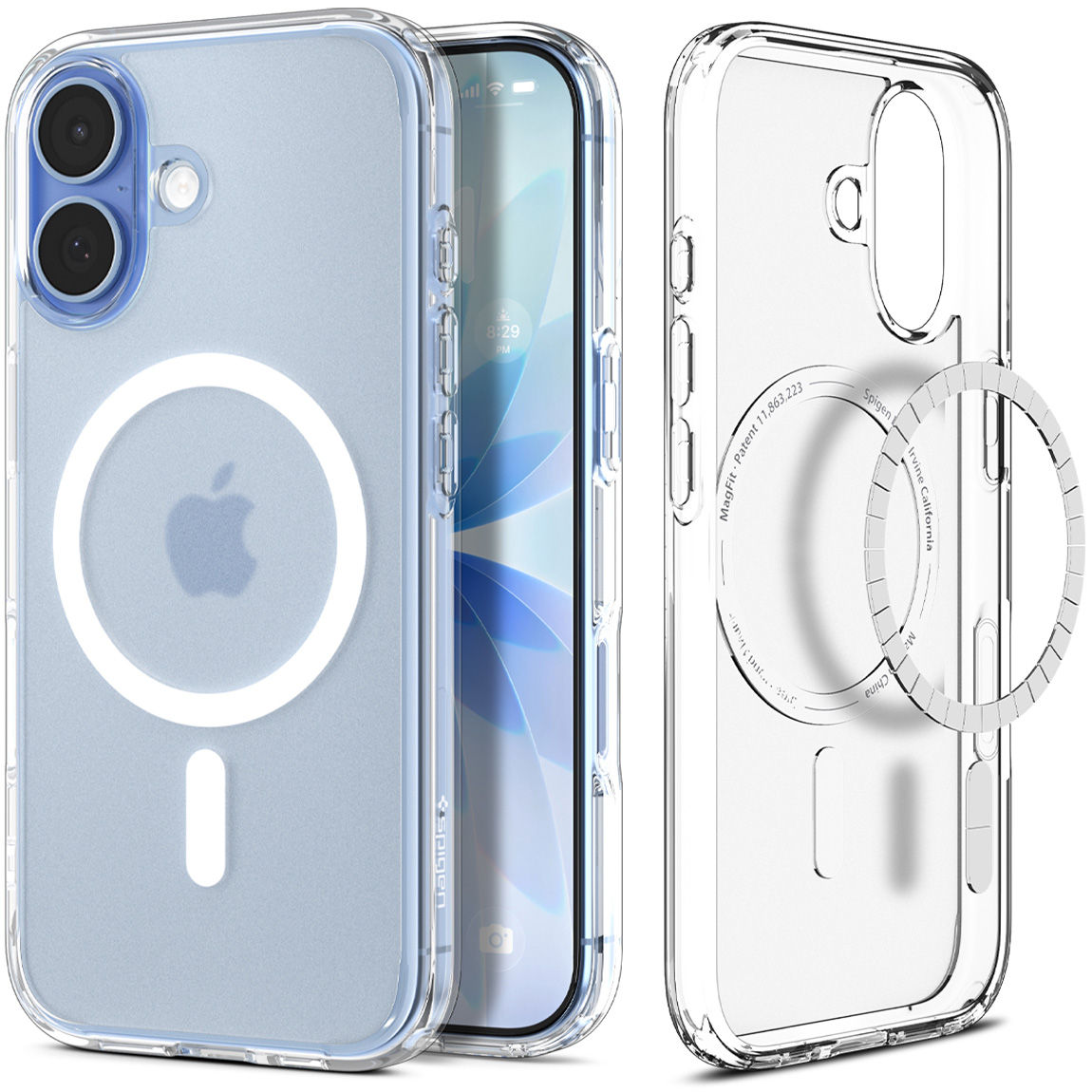 Etui Spigen Ultra Hybrid Mag z MagSafe do Apple iPhone 17, półprzezroczysto-białe