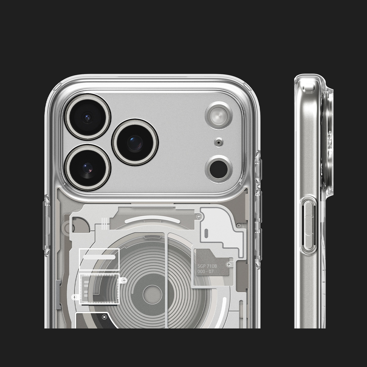 Etui Spigen Ultra Hybrid Mag z MagSafe do Apple iPhone 17 Pro Max, beżowo-przezroczyste (Zero One)