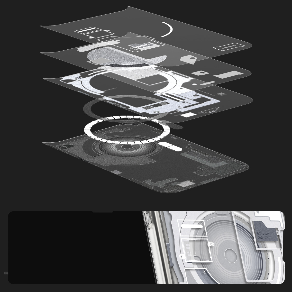 Etui Spigen Ultra Hybrid Mag z MagSafe do Apple iPhone 17 Pro Max, biało-szare (Zero One)