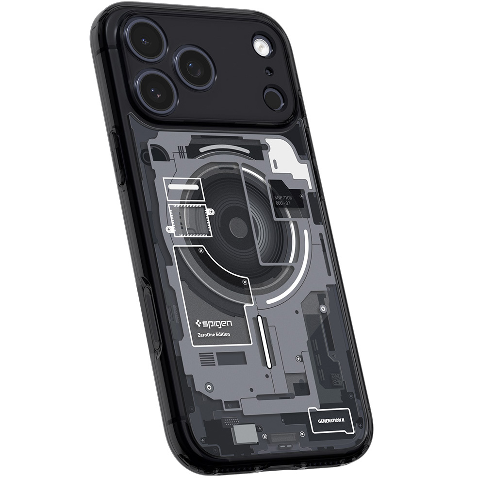 Etui Spigen Ultra Hybrid Mag z MagSafe do Apple iPhone 17 Pro, przydymione-szare (Zero One)