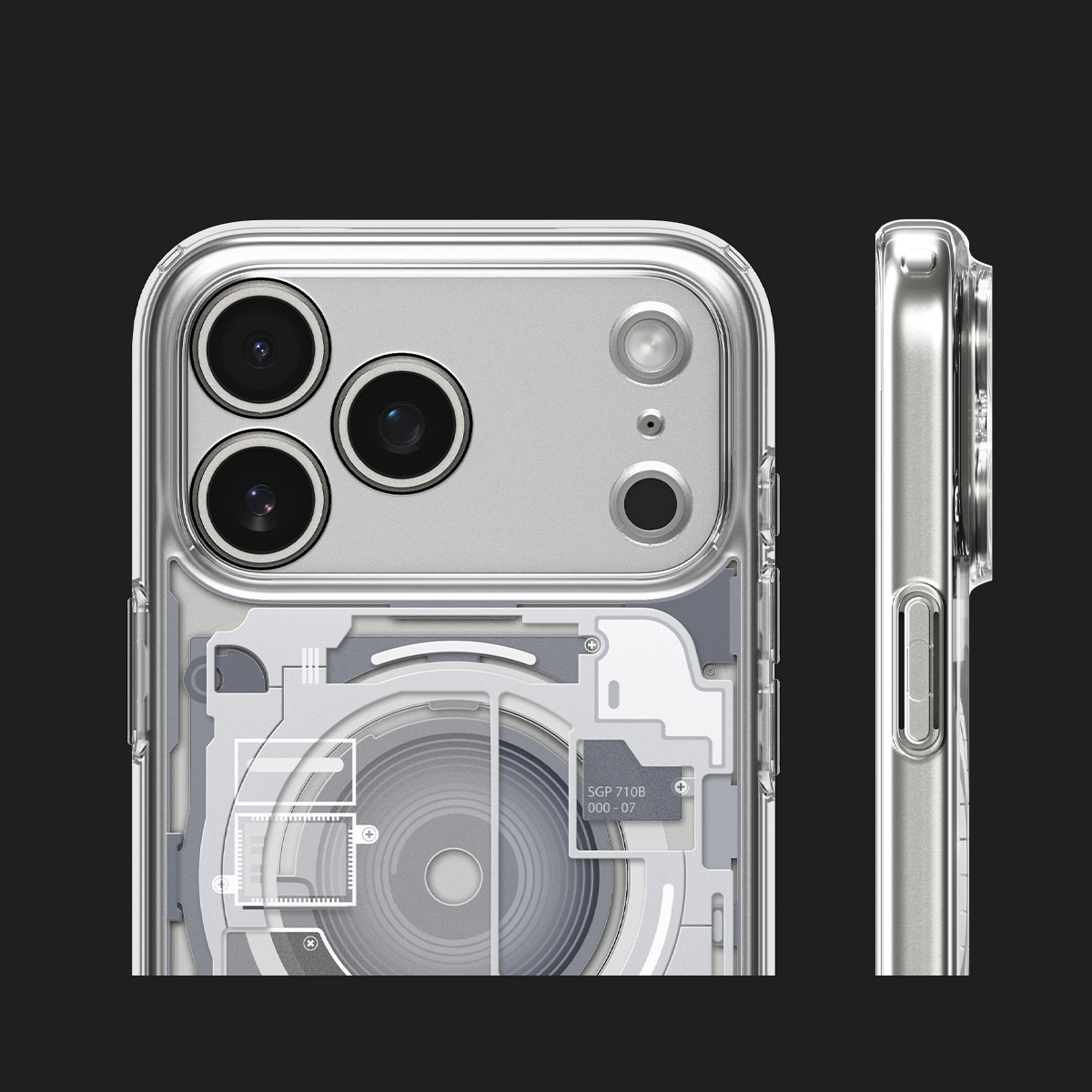 Etui Spigen Ultra Hybrid Mag z MagSafe do Apple iPhone 17 Pro, biało-szare (Zero One)