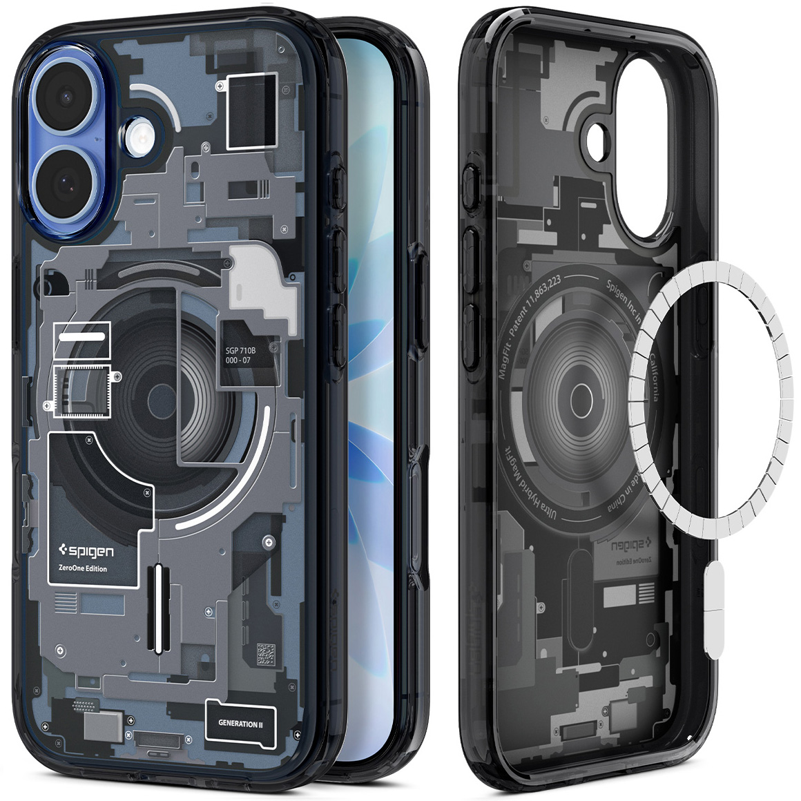 Etui Spigen Ultra Hybrid Mag z MagSafe do Apple iPhone 17, przydymione-szare (Zero One)
