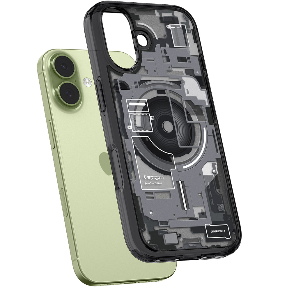 Etui Spigen Ultra Hybrid Mag z MagSafe do Apple iPhone 17, przydymione-szare (Zero One)