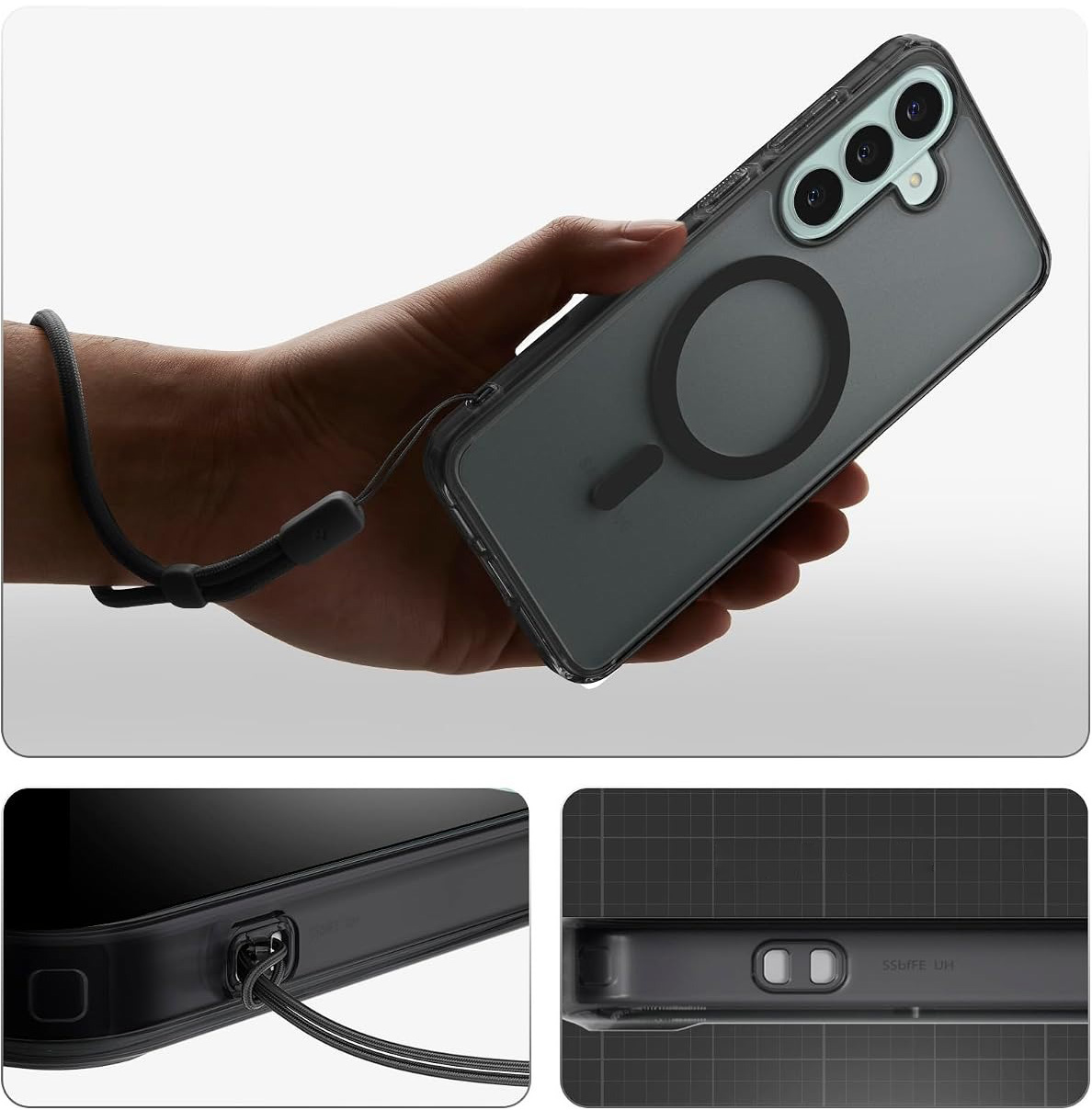 Etui Spigen Ultra Hybrid Mag z MagSafe do Samsung Galaxy S26 FE, półprzezroczysto-czarne