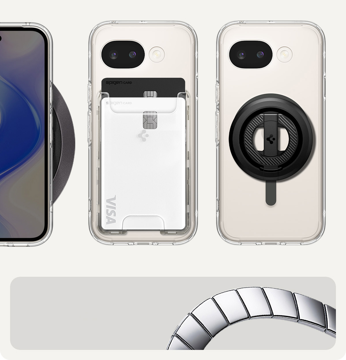 Etui Spigen Ultra Hybrid Mag z MagSafe do Google Pixel 10a, przezroczysto-szare