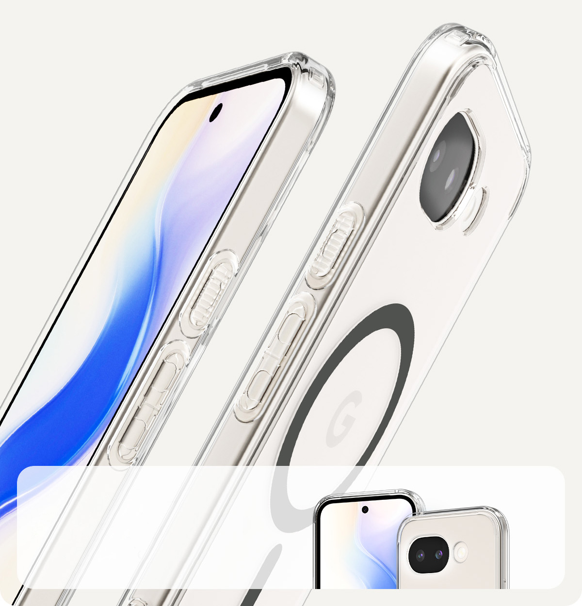 Etui Spigen Ultra Hybrid Mag z MagSafe do Google Pixel 10a, przezroczysto-szare