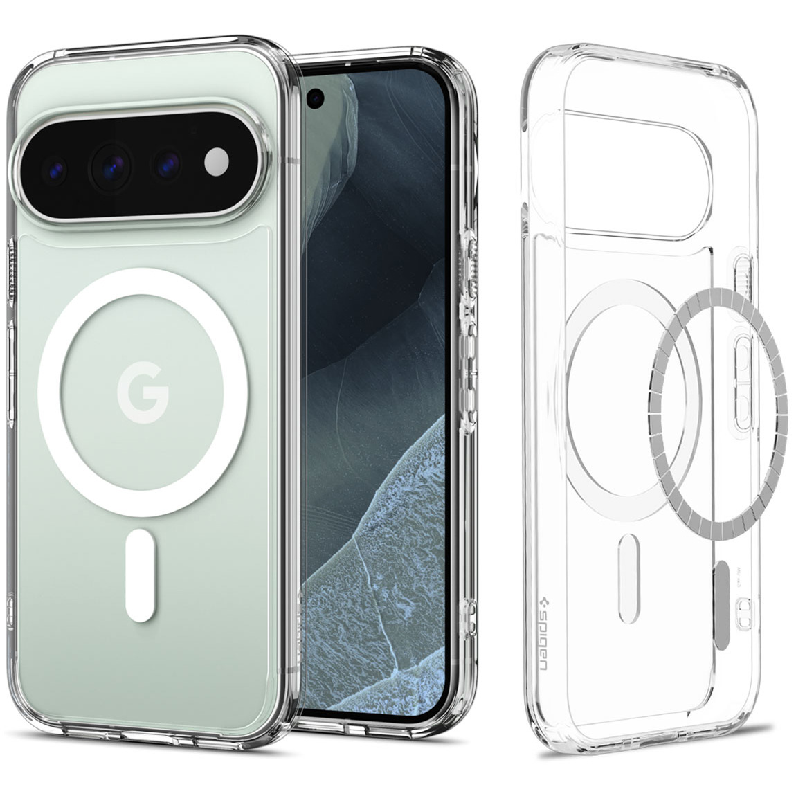 Etui Spigen Ultra Hybrid Mag z MagSafe do Google Pixel 11 Pro, przezroczysto-białe