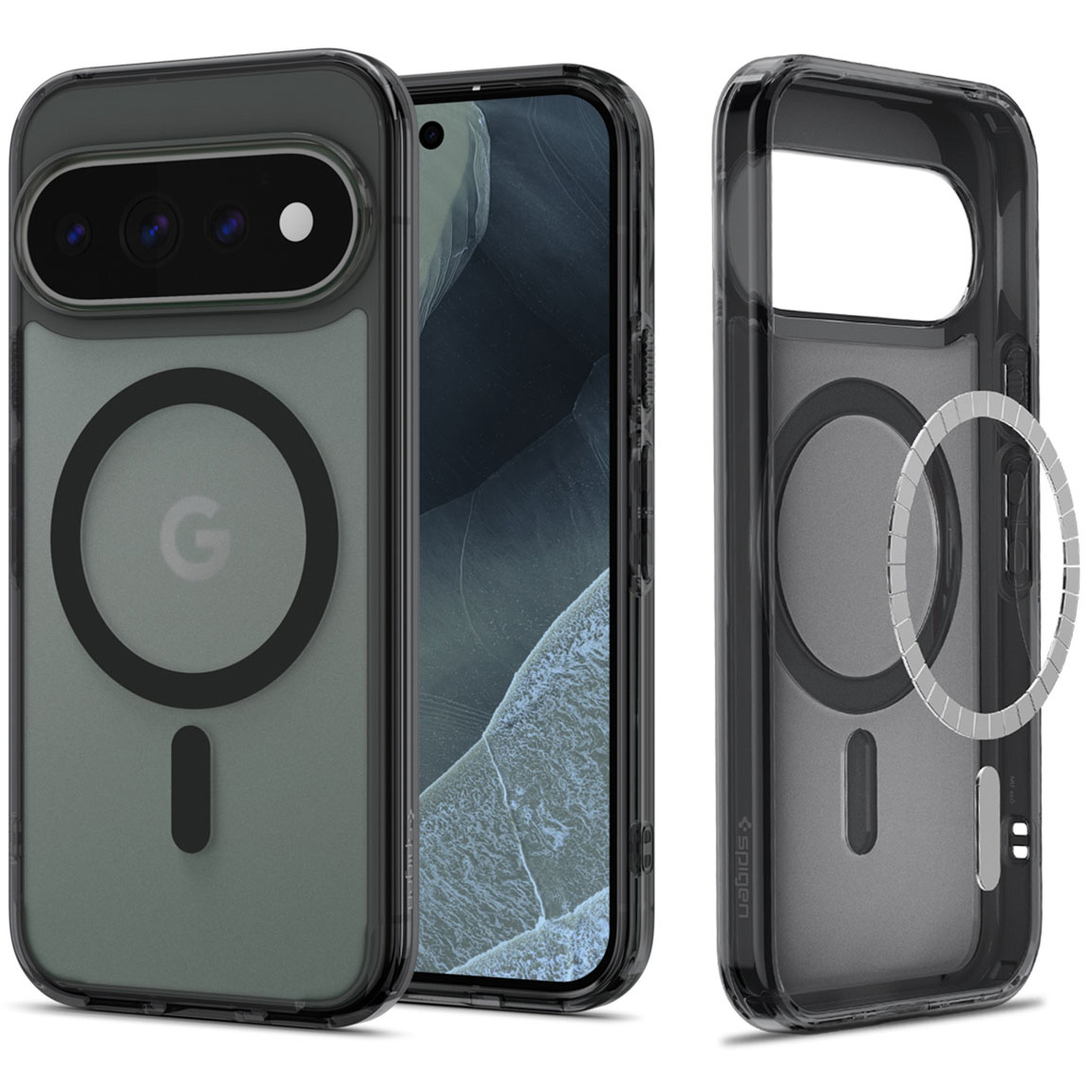 Etui Spigen Ultra Hybrid Mag z MagSafe do Google Pixel 11 Pro, półprzezroczysto-czarne