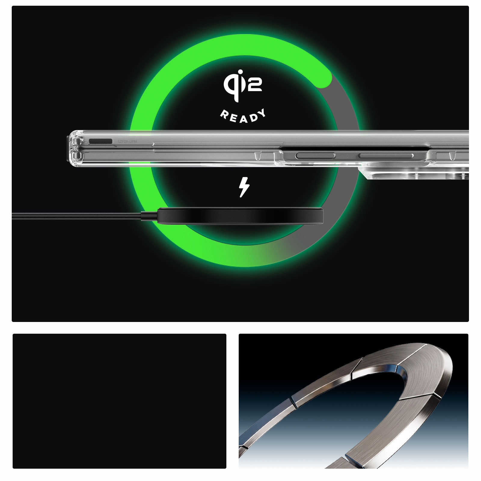 Etui Spigen Ultra Hybrid Pro Mag do MagSafe do Galaxy Z Fold8 Ultra, przezroczysto-białe