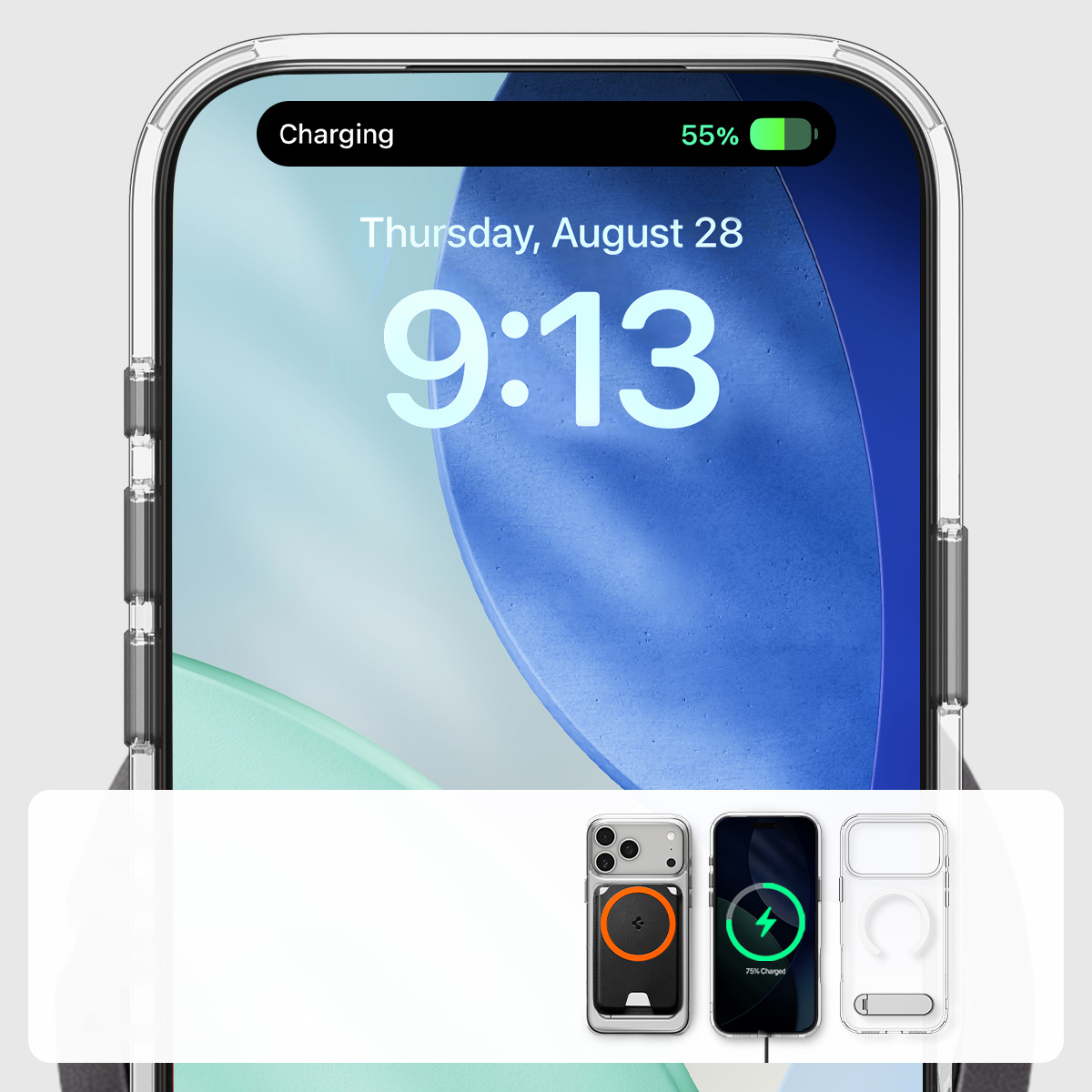 Etui Spigen Ultra Hybrid S Mag MagSafe do Apple iPhone 17 Pro, przezroczysto-białe