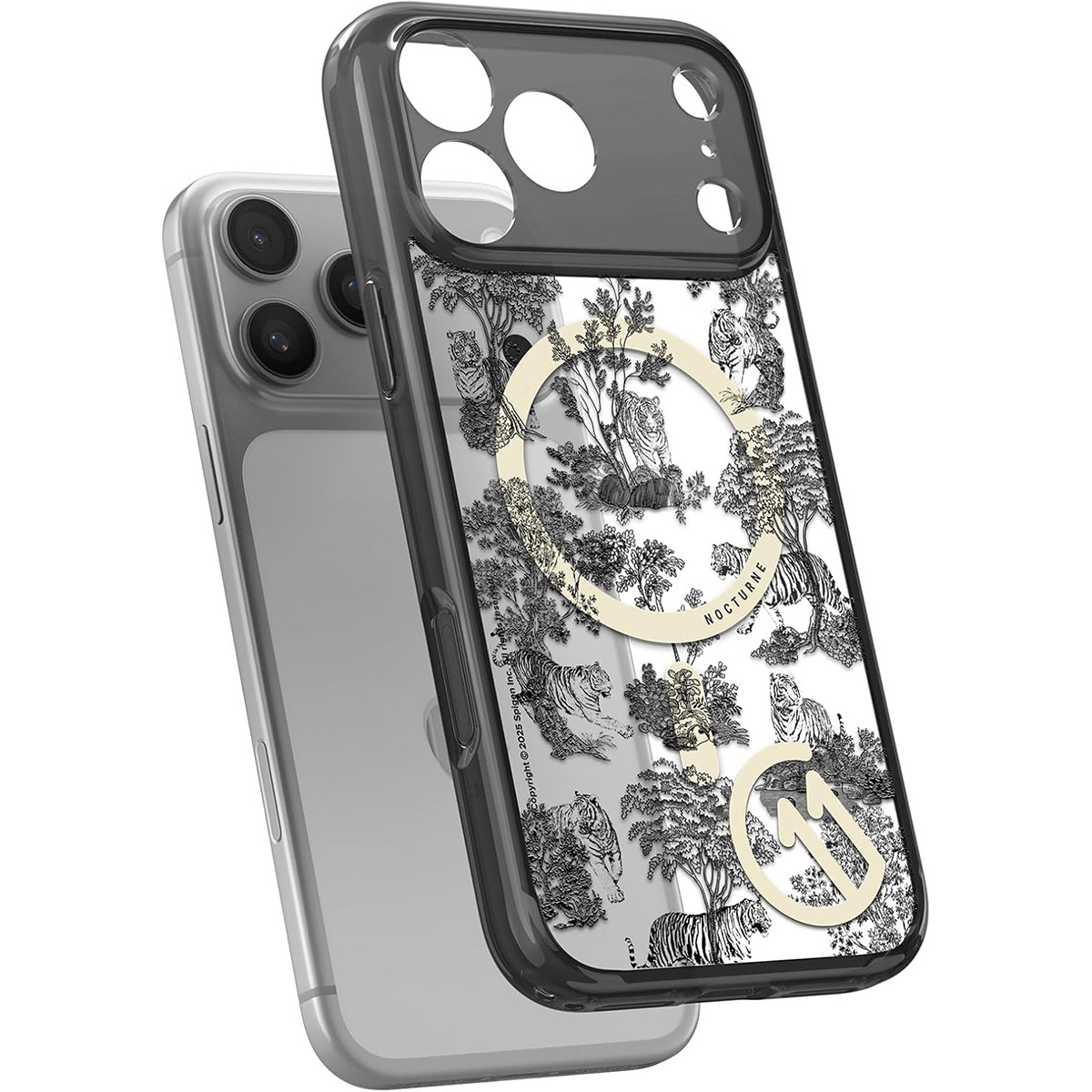 Etui Spigen Ultra Hybrid T Mag z MagSafe do Apple iPhone 17 Pro, przezroczysto-wzorzyste (C11 Nocturne)