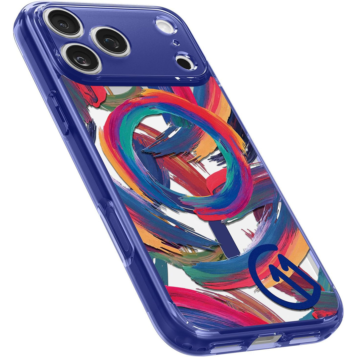 Etui Spigen Ultra Hybrid T Mag z MagSafe do Apple iPhone 17 Pro, niebiesko-wzorzyste (C11 Palette)