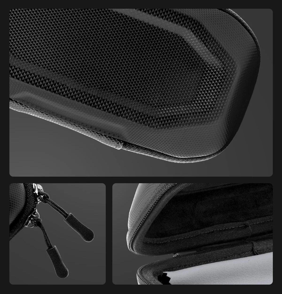 Spigen Universal Sunglass Case, miękkie wyściełane wnętrze chroni soczewki, stabilna przegroda, czarne