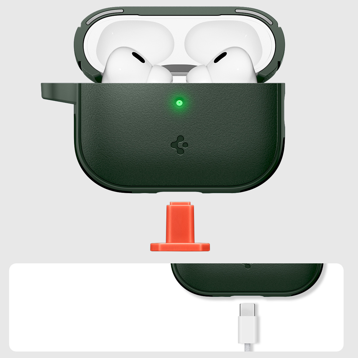 Etui Spigen Vault do Apple AirPods Pro 3, zielone