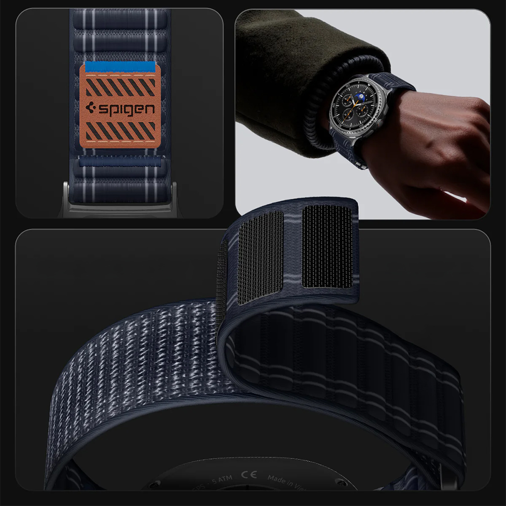 Spigen WBF0, funkcjonalny pasek, designerski dodatek, praktyczny, granatowy