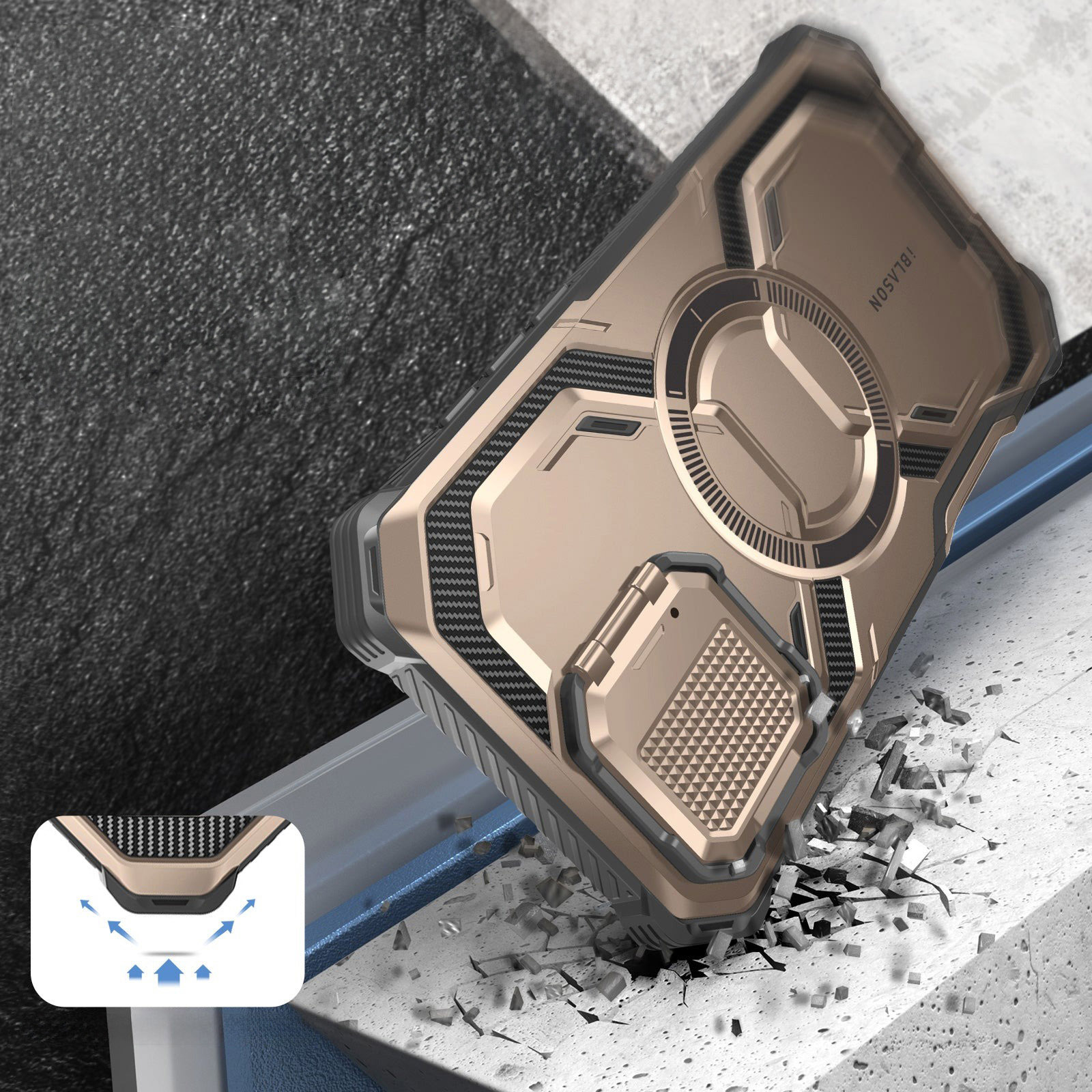 Etui pancerne Supcase i-Blason Armorbox Mag (CC) do iPhone 16 Pro, różowozłote