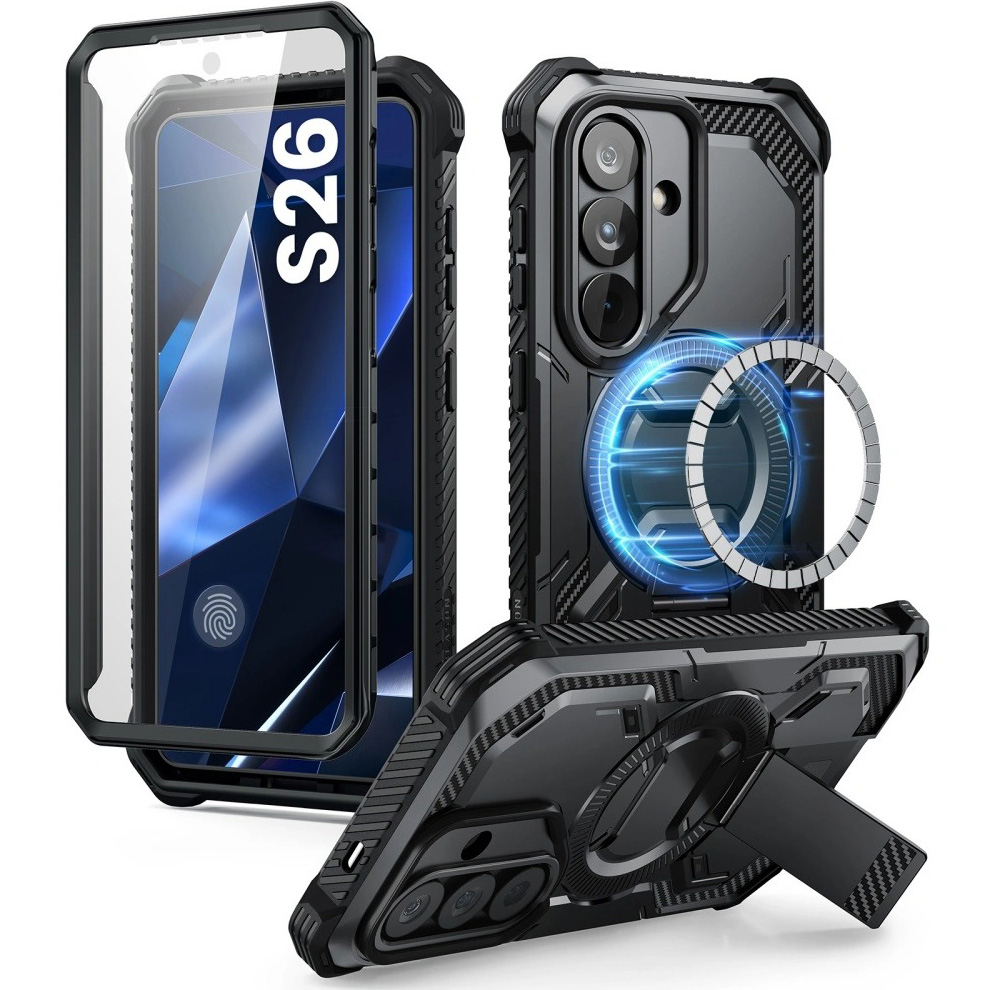 Etui pancerne Supcase i-Blason Armorbox Mag KickStand SP do Galaxy S26, czarne